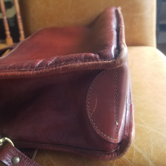 Jack Georges vintage leather messenger briefcase crossbody shoulder laptop bag - Picture 16 of 16